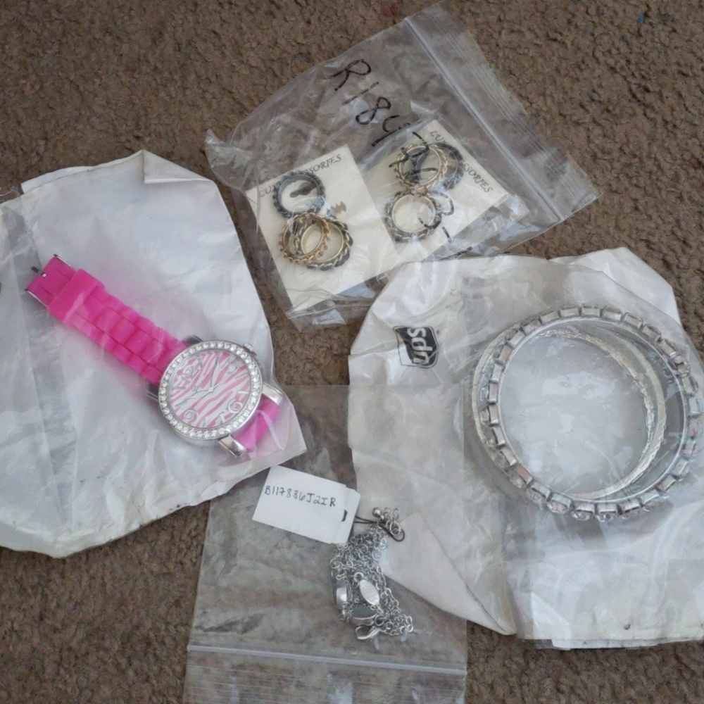 4 piece Set: watch & 2 bracelet set & ring